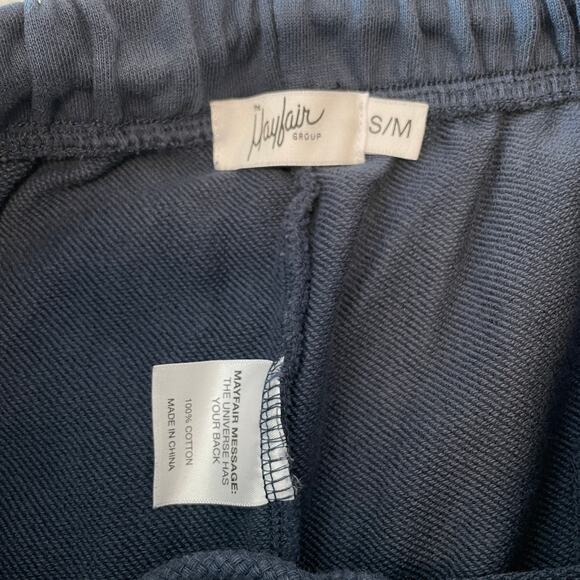The Mayfair Group 0$ To Be Nice Blue Sweatpants Women's Size S/M 100% Cotton - Picture 5 of 8